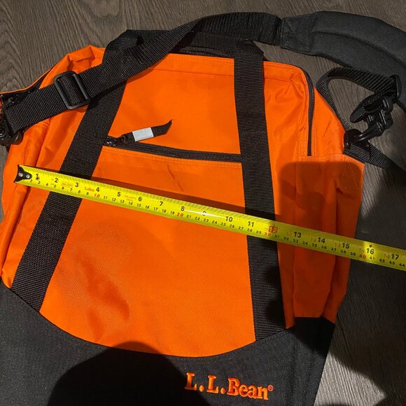 L.L. Bean Shoulder Messenger Bag Vintage 90’s Rare Orange Adjustable - Picture 11 of 13